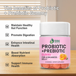 Gummies prébiotiques et probiotiques les plus vendues : Carbohydrates totaux ou soulagement des troubles digestifs occasionnels, santé intestinale, absorption - Product Image 4