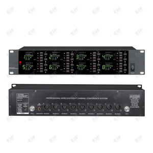 Sistema de Micrófono Inalámbrico Lavalier de 8 Canales 640-690mhz, Sistema de Micrófono UHF de Alto Rendimiento para Estudio Vocal - Product Image 5