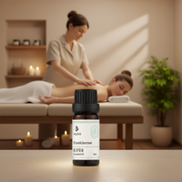 Huile Essentielle Pure d'Encens pour Massage, Parfum Chaleureux Relaxant, Huile Naturelle de Boswellia en Vrac, Qualité Thérapeutique pour Soins Corporels
