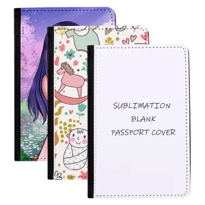 2022 Stylish Multifunction Family Wallet Premium Customize Logo Sublimation Blank Leather Passport Cover