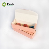 Boîtes à croissants en carton de luxe pour boulangerie, 6 pièces, boîtes à macarons personnalisées, boîtes à pâtisserie en papier blanc avec fenêtre