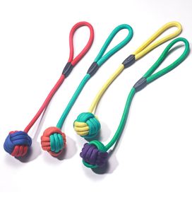 Amazn sıcak satış köpek oyuncak düğüm halat topu Pet yün taşlama ve römorkö-of-savaş için yüksek Bite direnci köpek çiğnemek halat oyuncak - Product Image 6