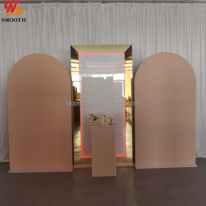 Arche de mariage élégante de 2 m en PVC blanc mat sculpté avec nœud et ballons pour anniversaire et fête prénatale - Product Image 5
