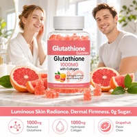 Gummies ODM au Glutathion 1000mg et Collagène, Saveur Pamplemousse, Anti-âge, Éclat de la Peau, Vente en Gros