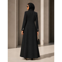 Fabricant professionnel de vêtements islamiques modestes de haute qualité en tissu Nida, manteau maxi structuré, blazer de bureau pour femme, abaya tendance