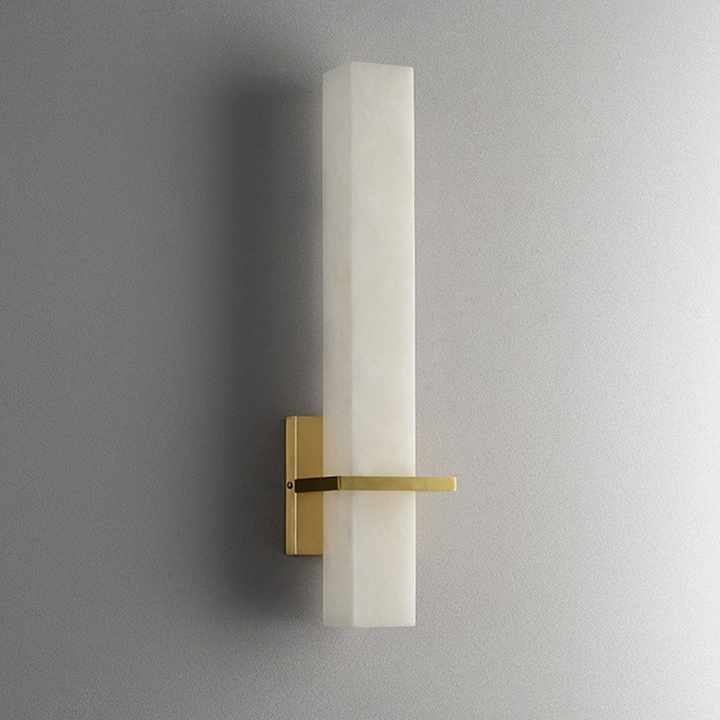 Modern Design Copper Marble Wall Lamp Alabaster Sconce Fixture Light