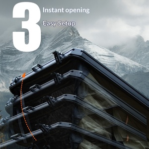 Tenda Atap Mobil Houmu Polaris2 Empat Musim Tiga Lapis Tipe Ekstra Besar Pembukaan Otomatis Cepat Desain Luas Cangkang Paduan Aluminium - Product Image 3