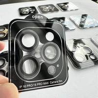 Protection d'écran en verre trempé 3D pour téléphone portable, protection d'objectif d'appareil photo arrière en métal pour iPhone 17 Air 16 15 Plus 14 13 12 11 Pro Max