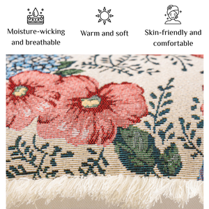 Housse de coussin décorative de luxe en jacquard, style rustique américain vintage bohème, motif géométrique tissé en lin et coton, anti-acariens, carrée - Product Image 3