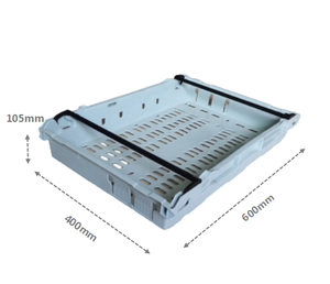 Cesta <span class=keywords><strong>de</strong></span> Plástico Perforada Apilable para Verduras con Asa <span class=keywords><strong>de</strong></span> Agarre, Compra al por Mayor |   Caja Apilable para Frutas para Uso en Supermercados - Product Image 2