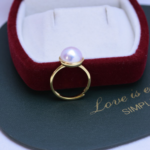 Anillo de Perla Impecable de Luz Intensa de 10-11 mm de Danshui Mabei con Borde de Plata S925, Anillo de Venta al por Mayor - Product Image 5