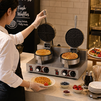 Gaufrier électrique portable 2000W/230V pour mini-gaufres triangulaires Obanyaki, idéal pour l'hôtellerie