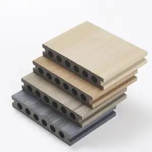 WPC factory decking Co-extrusion waterproof composite panels 2nd generation wood grain wood plastic outdoor decking floor