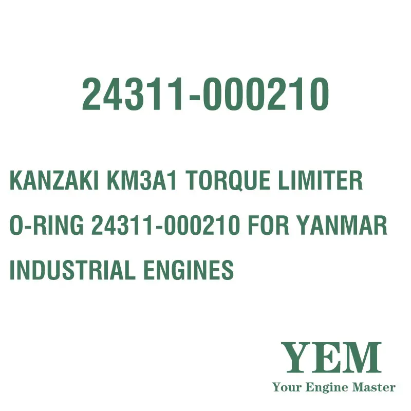 KANZAKI KM3A1 tork sınırlayıcı O-RING 24311-000210 YANMAR endüstriyel motorlar
