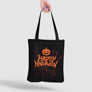 DLBZ Sac de courses en toile personnalisé double face avec poignées en corde, motif dessin animé, écologique, pour fêtes et Halloween, vente en gros - Product Image 3