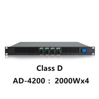 4200 AD RMS 2000watt 4 canali 1U amplificatore di potenza classe d