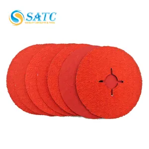 SATC 5 inch 125 mm Coated Ceramic Abrasive Fibre Disc With Cross Center