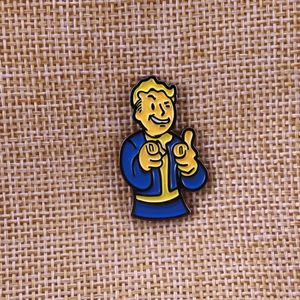 Personalizado para Fallout 4 Vault Boy esmalte Pin Metal Burna Boy Cosplay juego broche insignia técnica de fundición - Product Image 3