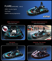 Go Kart Kupao Flare de 200CC a Gasolina para Adultos y Adolescentes, 70km/h, Uso Comercial