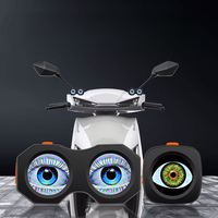 Phare LED dynamique HUIJIE 12V avec contrôle intelligent par application, 82 modes, yeux de démon, pour moto et vélo électrique, usine OEM