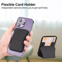 Dompet Kulit Magnetik RFID Blocking dengan Logo Kustom, Array Magnet N52SH, untuk iPhone 12 Pro Max Mini, Kompatibel dengan Magsafe