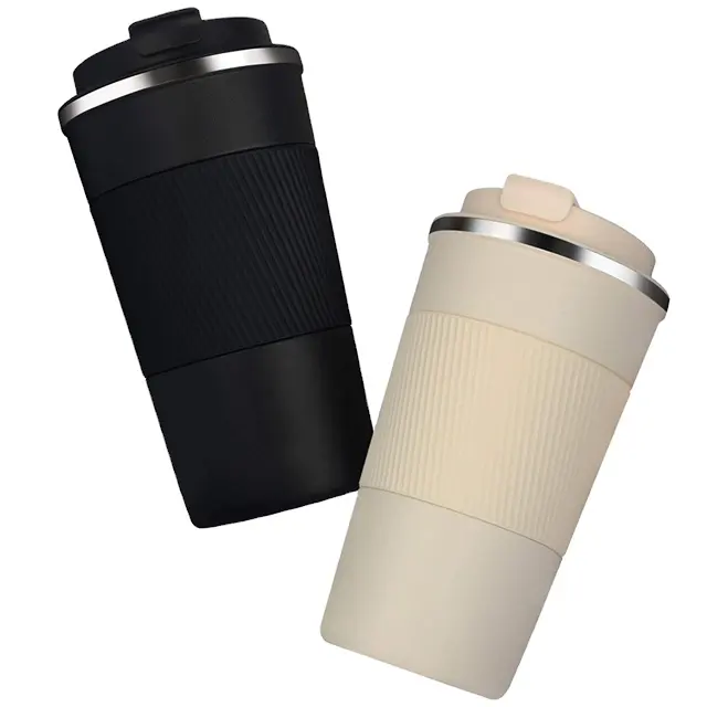 reusable double wall coffee mug with leak-proof lid fashion unbreakable travel mug with food grade stainless steel material