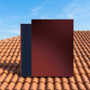 แผงโซลาร์เซลล์ Moolar BIPV สีแดง กระจกสองชั้น 400W TOPCon สต็อกยุโรป - Product Image 2