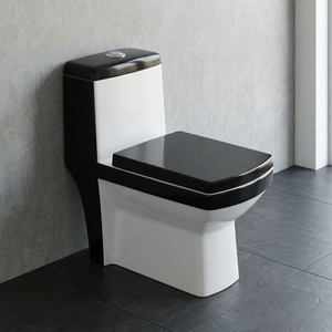 WC monobloc en céramique rose à design diamant carré avec système de chasse d'eau à jet, WC indien - Product Image 5