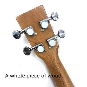 Ukelele Silencioso de 21 Pulgadas, de Madera Sólida para Práctica o Presentaciones, con Cuerdas de Nylon Italiano y Afinador - Product Image 6