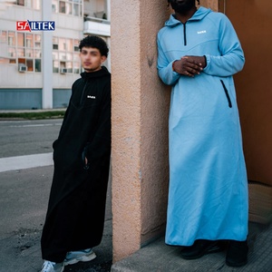 <span class=keywords><strong>Sweat</strong></span>-shirt à <span class=keywords><strong>capuche</strong></span> <span class=keywords><strong>long</strong></span> à fermeture éclair sur le côté, logo personnalisé, musulman, extérieur, streetwear, haute qualité, molleton lourd, <span class=keywords><strong>sweat</strong></span>-shirt à <span class=keywords><strong>capuche</strong></span> pour hommes - Product Image 2