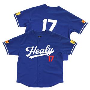 HEALY, camiseta de béisbol personalizada para hombre, ropa de calle bordada con botones completos de los años 90, traje de gran tamaño holgado, ropa Unisex de Hip Hop - Product Image 1
