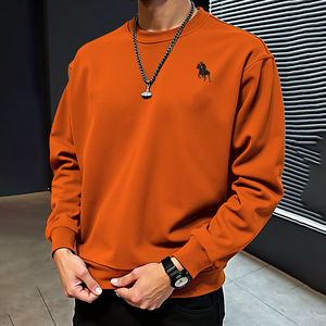 <strong>Men's</strong> Long Sleeve Sweatshirt with Embroidery Custom Factory ODM for Loose Riding Autumn Season <strong>Pullover</strong> - Product Image 2