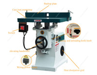 Fraiseuse verticale multifonctionnelle de table MX5115 pour le travail du bois, avec fonctions de rainurage, de chanfreinage et de coupe de chants