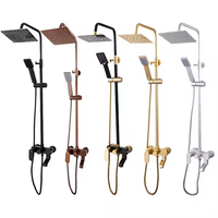 Ensemble de douche Duchas élégant robinet mitigeur de douche pluie à montage mural mitigeur Surface chromée Jet en céramique poli
