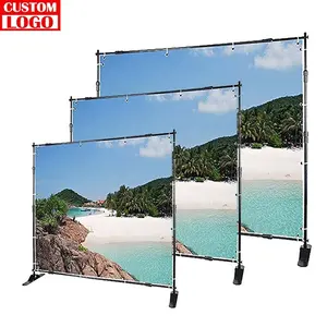 Outdoor Promotion Backdrop Convenient Best Telescopic Stand Trade Fair Backdrop Telescopic Banner