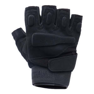 قفازات تكتيكية نصف أصابع من المايكروفايبر لرياضات الهواء الطلق والصالات الرياضية والصيد والتدريب على ركوب الدراجات النارية ومعدات السلامة لحماية اليد - Product Image 1