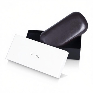 Estuche de lujo de cuero para <span class=keywords><strong>gafas</strong></span>, caja rígida para <span class=keywords><strong>gafas</strong></span> de sol, paño de limpieza para <span class=keywords><strong>gafas</strong></span>, juego de estuches para <span class=keywords><strong>gafas</strong></span> con logotipo personalizado - Product Image 6