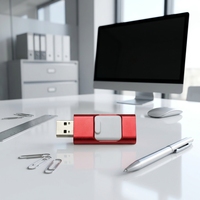 Clé USB 3.1 2 en 1 Type C USB a OTG avec corps métallique, nouvelle clé USB portable pour téléphones, tablettes, PC, ordinateurs portables