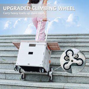 <span class=keywords><strong>Carrello</strong></span> spesa pieghevole multifunzionale per scale, contenitore portatile <span class=keywords><strong>con</strong></span> <span class=keywords><strong>ruote</strong></span>, costruzione in plastica resistente e durevole - Product Image 3