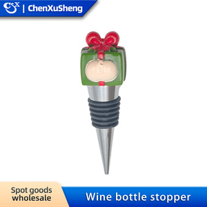 Christmas Wine Stoppers Plastic Bottle Seals With Santa Snowman Design For Holiday Gift Decoration - Product Image 4