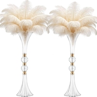 Décoration de mariage Cristal acrylique transparent Support de fleurs de mariage Pièce centrale pour table de mariage