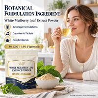 Poudre d'extrait de feuille de mûrier blanc 5% DNJ 15% Flavonoïdes, Extrait végétal, Extrait botanique, Extrait naturel de plante
