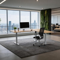 Bureau d'angle électrique en L à hauteur réglable pour télétravail, idéal pour le gaming (position assise ou debout)