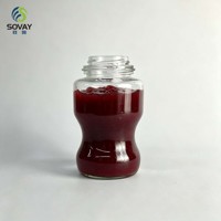 Pot en verre incurvé unique de 300 ml avec col fileté, qualité alimentaire, transparent, pour miel, confiture, noix, fruits secs, vente en gros