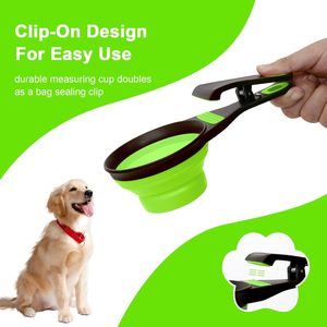 Cuchara Medidora de Comida para Perros 3 en 1, Plegable, Ecológica, Impermeable IPX5, de TPE/PP, con Clip para Cerrar Bolsas - Product Image 6
