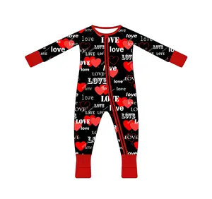 Eco Friendly Bamboo Cotton Long Sleeve Unisex Kids Clothing For Valentine's Day