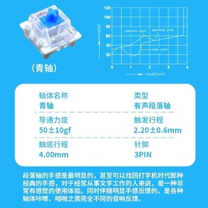 สวิตช์คีย์บอร์ดแบบกลไก Itly แบบ Cross Axis สีเหลือง น้ำเงิน ดำ น้ำตาล แดง แบบ Hot Swap สามารถเปลี่ยนได้ ใช้การบัดกรี - Product Image 2