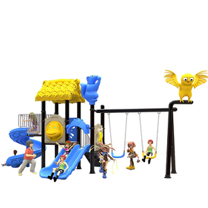 Kombination Kunststoff Kinder Kinder Rutsche Outdoor Rutsche Einfache Schulkinder Ausrüstung Outdoor Spielplatz mit Schaukel - Product Image 3