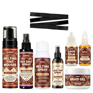 Kit de colle <span class=keywords><strong>pour</strong></span> perruques OEM à marque privée, tenue forte 30 jours, avec gel de contrôle des bords, gel de tressage, cire capillaire adhésive en <span class=keywords><strong>stick</strong></span> et produit de fixation - Product Image 1