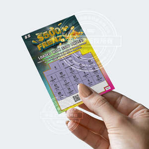 Billets de loterie personnalisés à gratter, impression couleur, thème DIY, anti-contrefaçon, en <span class=keywords><strong>carton</strong></span>, pour gagner des prix en espèces - Product Image 4